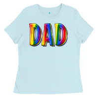 Baby Blue pride dad Ladies Tee - texasbilliewilder