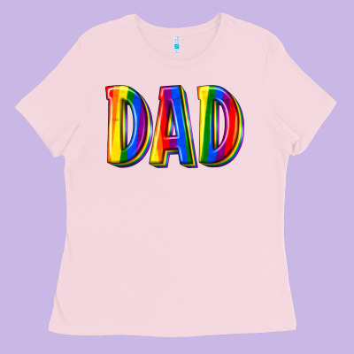 Pride Dad Ladies Tee Designed By Texasbilliewilder