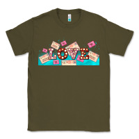 Army Green love and love letters Classic Tee - AdoDesignShop