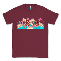 Burgundy love and love letters Classic Tee - AdoDesignShop
