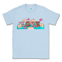 Dusty Blue love and love letters Classic Tee - AdoDesignShop