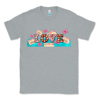 Heather Grey love and love letters Classic Tee - AdoDesignShop