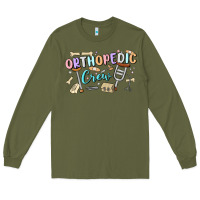 Army Green orthopedic crew Long Sleeve Tee - MaliasSmallBusiness