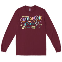 Burgundy orthopedic crew Long Sleeve Tee - MaliasSmallBusiness