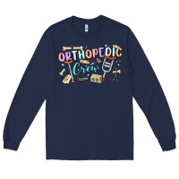 Navy orthopedic crew Long Sleeve Tee - MaliasSmallBusiness
