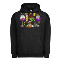 Pigment Black Mardi Gras wine glasses Urban Hoodie - HowdyJamesFarm