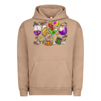 Pigment Burro Mardi Gras wine glasses Urban Hoodie - HowdyJamesFarm