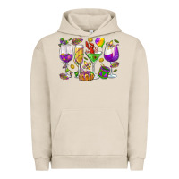 Pigment French Oak Mardi Gras wine glasses Urban Hoodie - HowdyJamesFarm