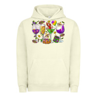 Pigment Pistachio Mardi Gras wine glasses Urban Hoodie - HowdyJamesFarm