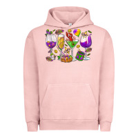 Pigment Salmon Mardi Gras wine glasses Urban Hoodie - HowdyJamesFarm