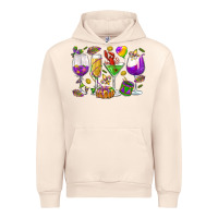Sandshell Mardi Gras wine glasses Urban Hoodie - HowdyJamesFarm