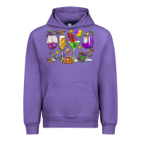 Tulip Mardi Gras wine glasses Urban Hoodie - HowdyJamesFarm