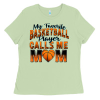 Matcha my favorite basketball player calls me mom Ladies Tee - Zillion Design Studio