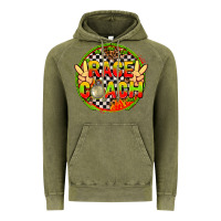 Vintage Olive Race coach with leopard and peace hand Vintage Hoodie - AdoDesignShop