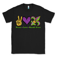 Black peace love mardi gras Classic Tee - Jasminsmagicworld