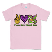 Bubblegum Pink peace love mardi gras Classic Tee - Jasminsmagicworld
