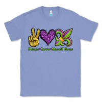 Colony Blue peace love mardi gras Classic Tee - Jasminsmagicworld