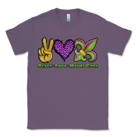 Lavender peace love mardi gras Classic Tee - Jasminsmagicworld