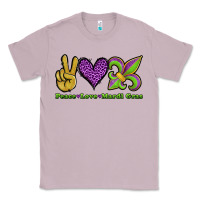 Lilac peace love mardi gras Classic Tee - Jasminsmagicworld