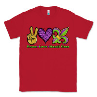 Red peace love mardi gras Classic Tee - Jasminsmagicworld