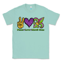 Seafoam peace love mardi gras Classic Tee - Jasminsmagicworld