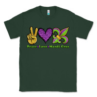 Sports Green peace love mardi gras Classic Tee - Jasminsmagicworld