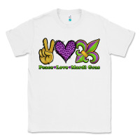 White peace love mardi gras Classic Tee - Jasminsmagicworld