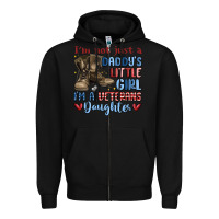 Black i'm not just a daddy's little girl Zipper Hoodie - MaliasSmallBusiness