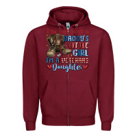 Burgundy i'm not just a daddy's little girl Zipper Hoodie - MaliasSmallBusiness