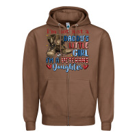 Chestnut i'm not just a daddy's little girl Zipper Hoodie - MaliasSmallBusiness