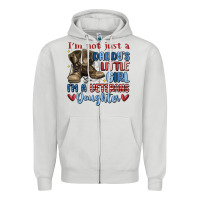 Dove Grey i'm not just a daddy's little girl Zipper Hoodie - MaliasSmallBusiness