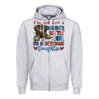 Heather Grey i'm not just a daddy's little girl Zipper Hoodie - MaliasSmallBusiness