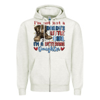 Oatmeal Heather i'm not just a daddy's little girl Zipper Hoodie - MaliasSmallBusiness