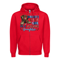 Red i'm not just a daddy's little girl Zipper Hoodie - MaliasSmallBusiness