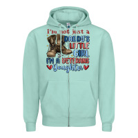 Seafoam i'm not just a daddy's little girl Zipper Hoodie - MaliasSmallBusiness