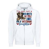 White i'm not just a daddy's little girl Zipper Hoodie - MaliasSmallBusiness