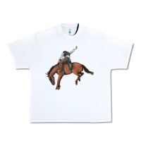 White bucking bronco cowboy rodeo Urban Heavy Tee - Artiststas