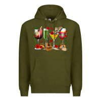 Army Green Mexico Wine Glasses Premium Hoodie - texasbilliewilder
