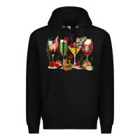 Black Mexico Wine Glasses Premium Hoodie - texasbilliewilder