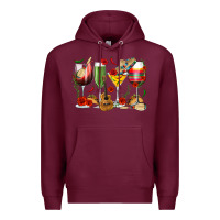Burgundy Mexico Wine Glasses Premium Hoodie - texasbilliewilder