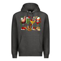 Charcoal Heather Mexico Wine Glasses Premium Hoodie - texasbilliewilder