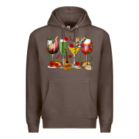 Coffee Mexico Wine Glasses Premium Hoodie - texasbilliewilder
