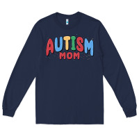 Navy autism mom Long Sleeve Tee - MaliasSmallBusiness