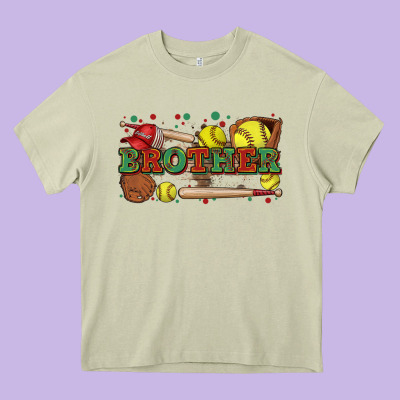 Brother Softball Heavy Core Tee Designed By Zillion Design Studio