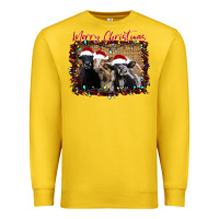 Lemon Merry Christmas Cows Premium Sweatshirt - Bettercallsaul