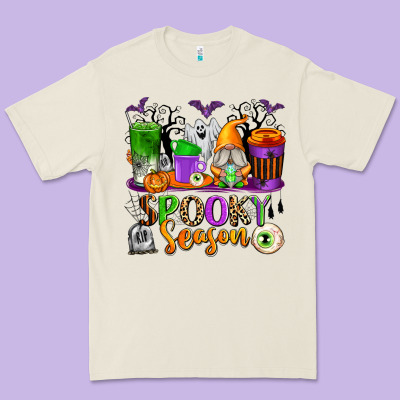 Spooky Season Coffee Cups Premium Tee Designed By Texasbilliewilder