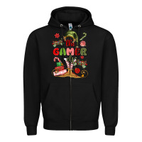 Black the gamer elf Zipper Hoodie - MaliasSmallBusiness