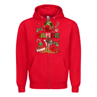 Red the gamer elf Zipper Hoodie - MaliasSmallBusiness