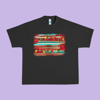 Christmas Background Urban Heavy Tee Designed By Adodesignshop