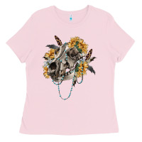 Boho Wolf Skull Ladies Tee | Teevron
